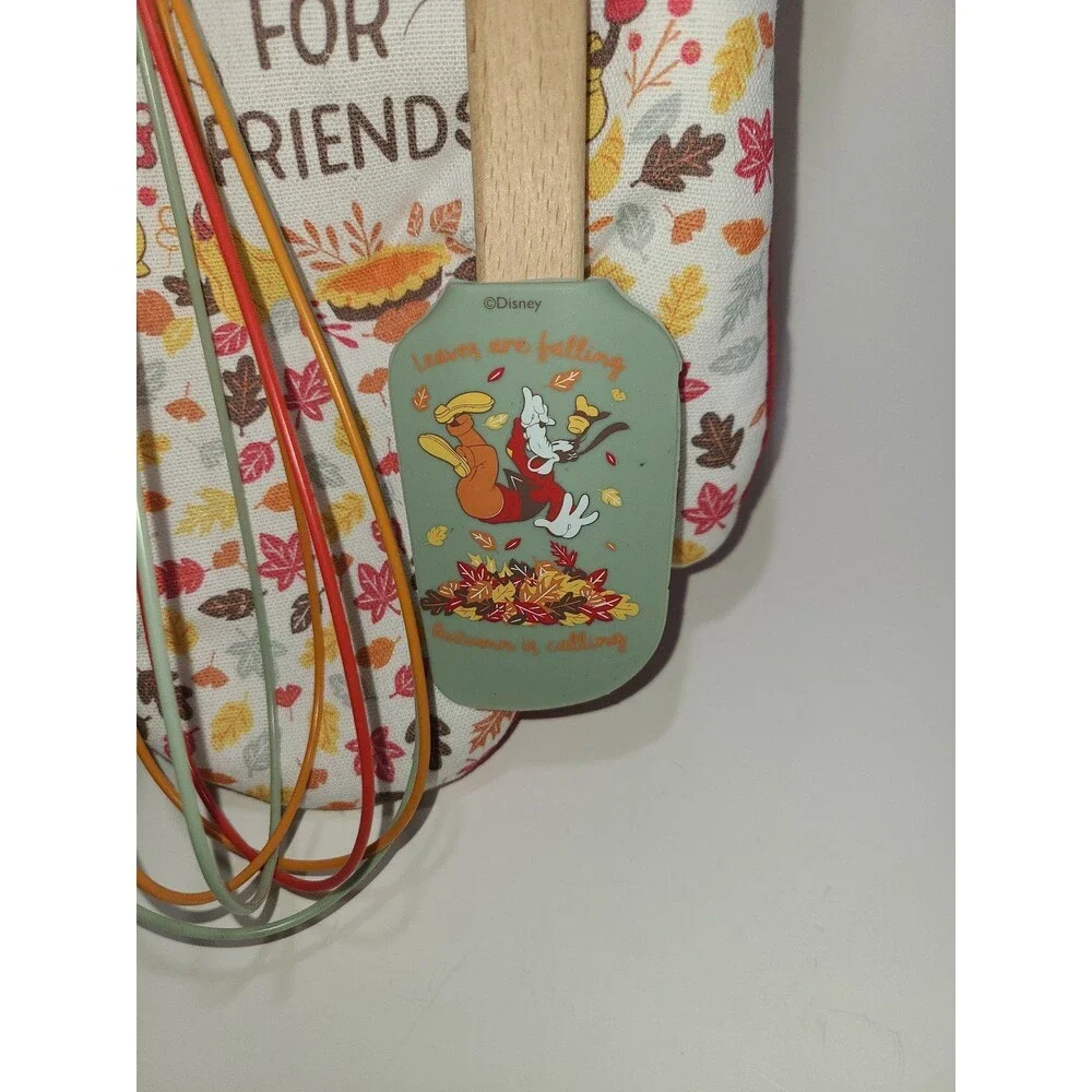 Disney Baking Set, Towel, Whisk, Spatula Fall Thanksgiving NWT
